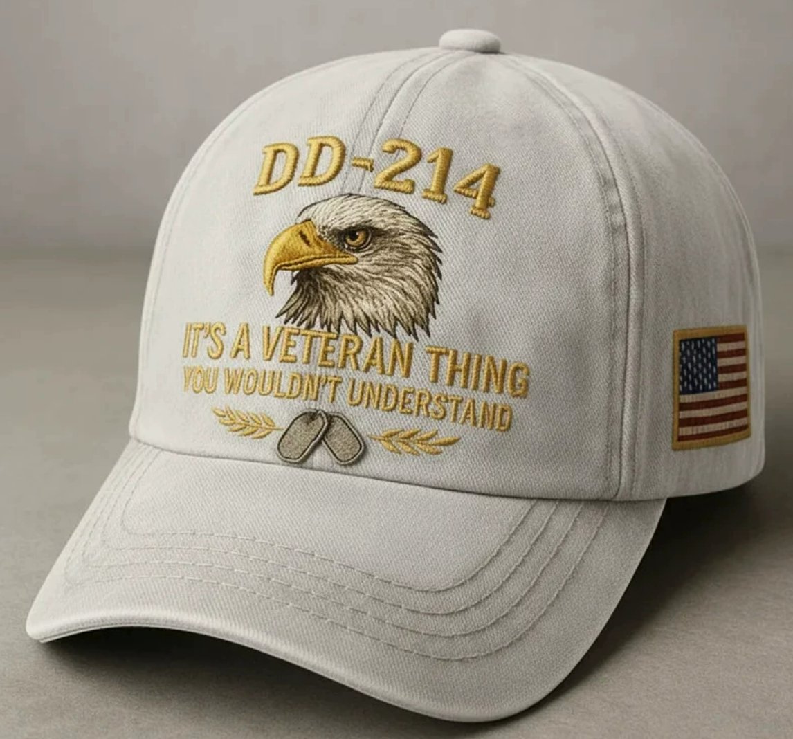 DD-214 Veteran Flat-embroidery cap