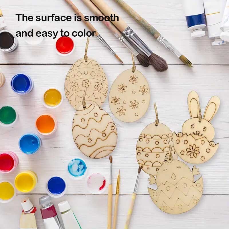DlY Easter Wood Egg Slices