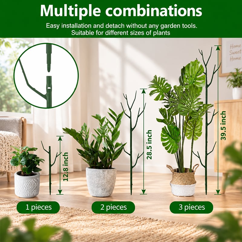🔥Adjustable Plant Support Stakes – Easy Climbing Support for Indoor & Outdoor Plants