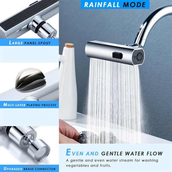 🔥3 in 1 360° Waterfall Kitchen Faucet