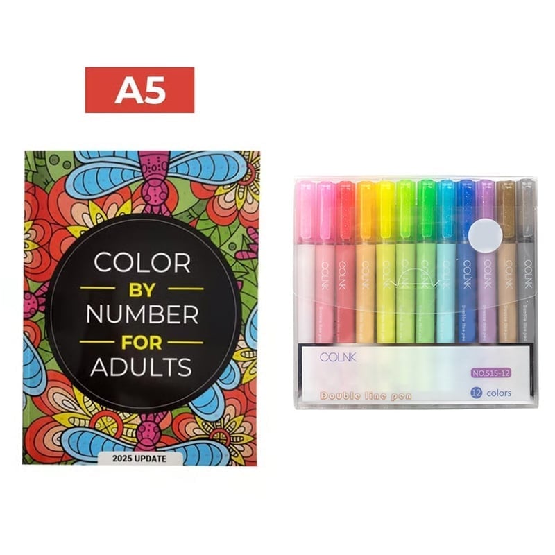 Color By Number Coloring Book for Adults