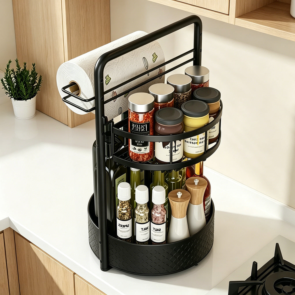 📋Paper Towel & Seasoning Storage Rack