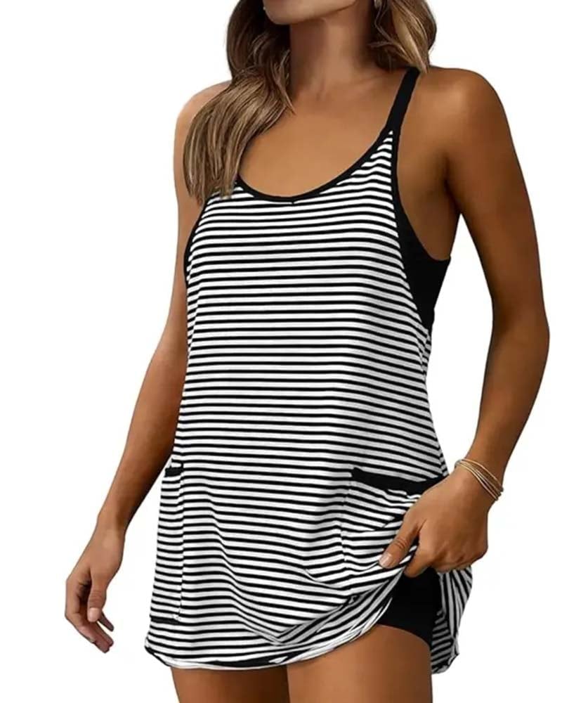 Chic Breathable Striped Sleeveless Camisole Casual Jumpsuit