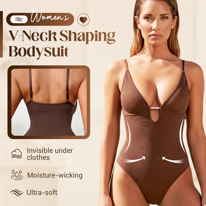 👙 LIMITED-TIME ! ✨ Women's V-Neck Waist Shaping Bodysuit – Smooth, Supportive, Versatile 💫