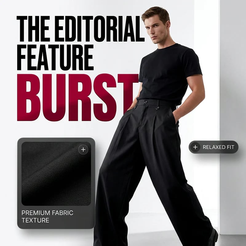 👖  NOW! ⏳ Men's Classic Fit Wide-Leg Suit Trousers – Tailored cut, breathable fabric & perfect for work, weddings or formal events ✨