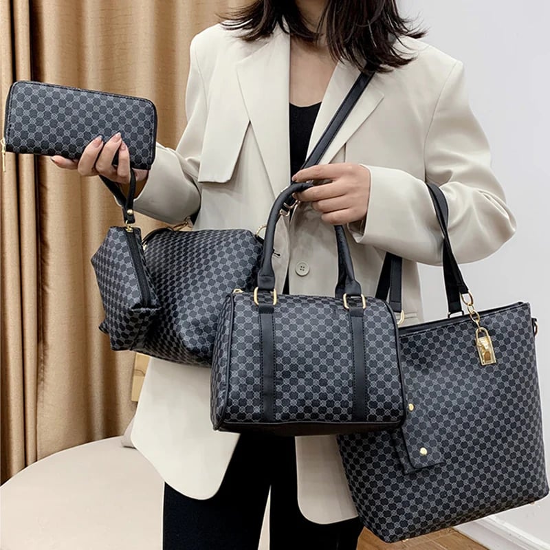 📢📢 !! ⏰Stylish 6-in-1 Mother & Baby Bag Set – Printed, Versatile Shoulder, Crossbody & Handbag for Everyday Use 🌿