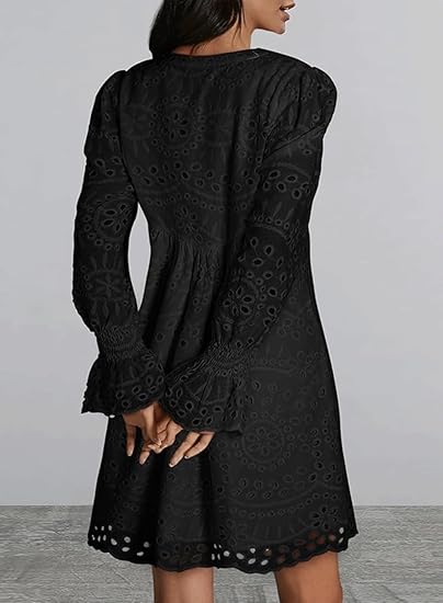 2025 New Arrival- Casual Eyelet Lace Dress for Women