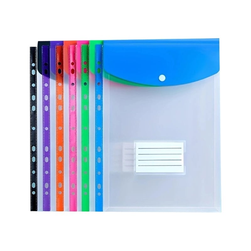 11-Hole Expanding File Pockets(Assorted Colors)