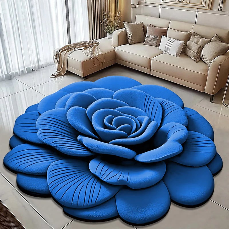 Floral Plush & Diatomaceous Earth Floor Mat
