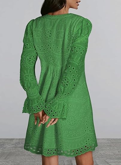 2025 New Arrival- Casual Eyelet Lace Dress for Women