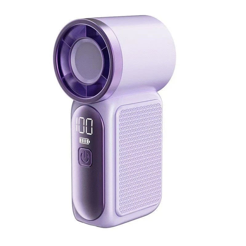 🥳2026 HOT SALE🥳💞50K+ SOLD!💨❄️ ! Turbo Handheld Fan – 8000 RPM, 5 speeds, LED display. 500mAh battery. Pocket‑sized power! 🌬️✨