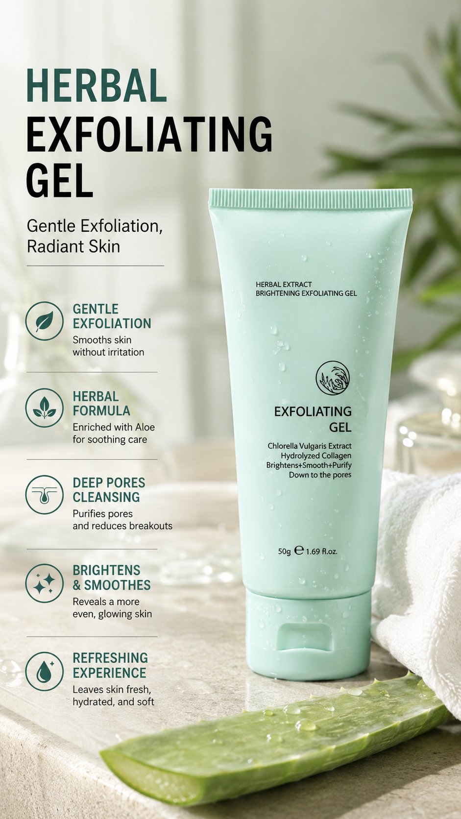 🥳2026 HOT SALE🥳💞50K+ SOLD!💥👵🌸 Herbal Extract Brightening Exfoliating Gel