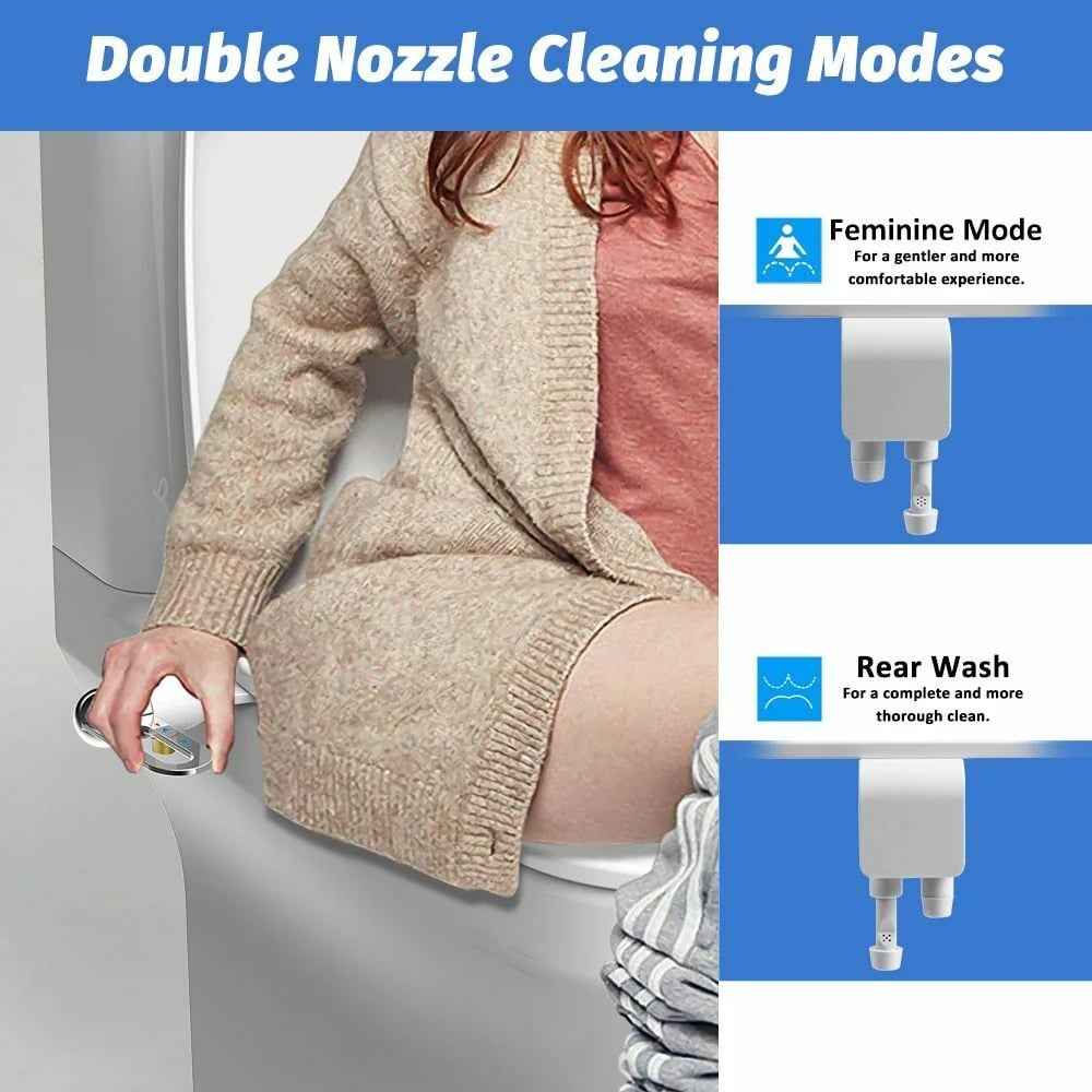 Bathroom Non Electric Dual Nozzle Bidet Toilet Washer Bidet Hygienic Self Washing Bidet